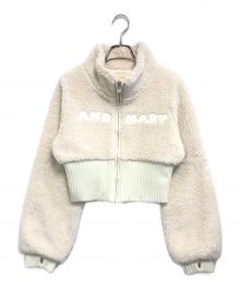 ANDMARY（アンドマリー）の古着「Fluffy zip up jacket」｜ベージュ