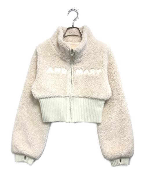 ANDMARY（アンドマリー）ANDMARY (アンドマリー) Fluffy zip up jacket ベージュ サイズ:Fの古着・服飾アイテム
