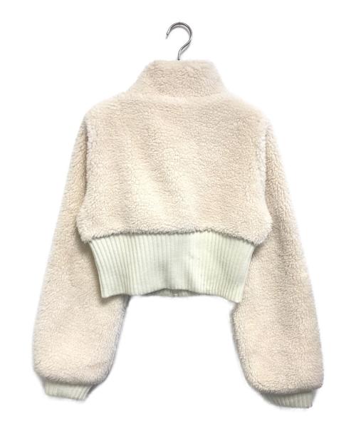 ANDMARY（アンドマリー）ANDMARY (アンドマリー) Fluffy zip up jacket ベージュ サイズ:Fの古着・服飾アイテム
