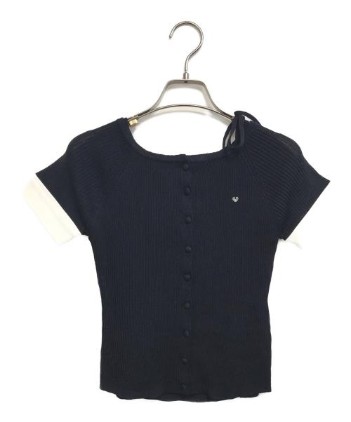 ANDMARY（アンドマリー）ANDMARY (アンドマリー) Lulu silky knit set up ネイビー サイズ:Fの古着・服飾アイテム