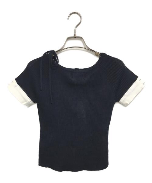 ANDMARY（アンドマリー）ANDMARY (アンドマリー) Lulu silky knit set up ネイビー サイズ:Fの古着・服飾アイテム