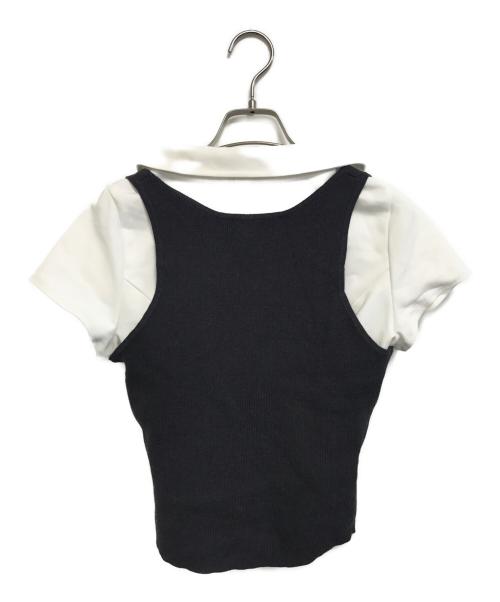 ANDMARY（アンドマリー）ANDMARY (アンドマリー) Carlie logo set up グレー×ホワイト サイズ:Fの古着・服飾アイテム