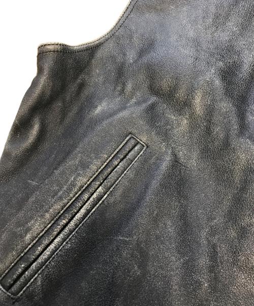 STARTER（スターター）STARTER (スターター) オールレザースタジャン ネイビー×ベージュ サイズ:Lの古着・服飾アイテム