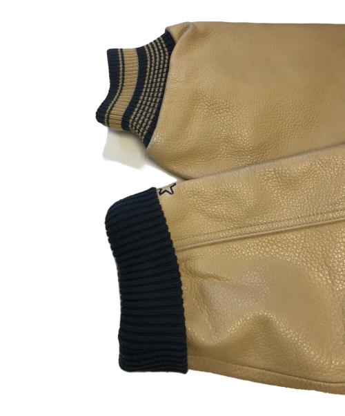 STARTER（スターター）STARTER (スターター) オールレザースタジャン ネイビー×ベージュ サイズ:Lの古着・服飾アイテム