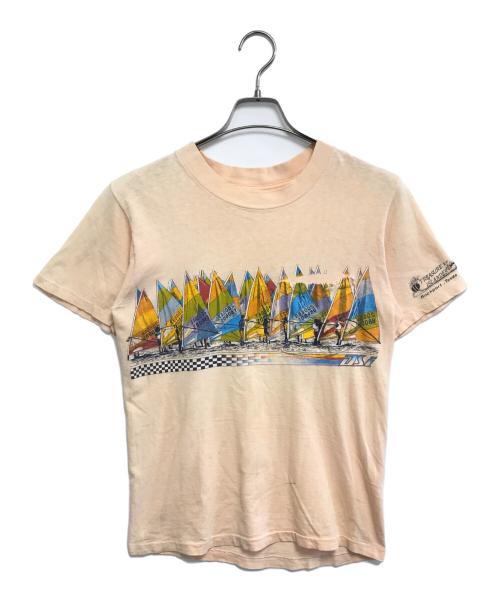 LEXINGTON（レキシントン）LEXINGTON (レキシントン) 70s 巻きプリントTシャツ ピンク サイズ:Sの古着・服飾アイテム