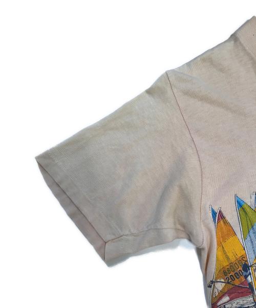 LEXINGTON（レキシントン）LEXINGTON (レキシントン) 70s 巻きプリントTシャツ ピンク サイズ:Sの古着・服飾アイテム