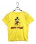 キャラクターTシャツ（キャラクターTシャツ）の古着「Mickey mouse(ミッキーマウス) キャラクターTシャツ」｜イエロー
