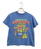 VINTAGEヴィンテージ）の古着「 スーパーマリオブラザーズキャラクタープリントTシャツ」｜ブルー
