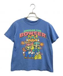 VINTAGE（ヴィンテージ）の古着「 スーパーマリオブラザーズキャラクタープリントTシャツ」｜ブルー