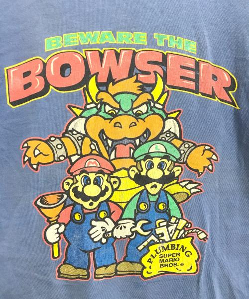 VINTAGE（ヴィンテージ）VINTAGE (ヴィンテージ)  スーパーマリオブラザーズキャラクタープリントTシャツ ブルー サイズ:表記なしの古着・服飾アイテム