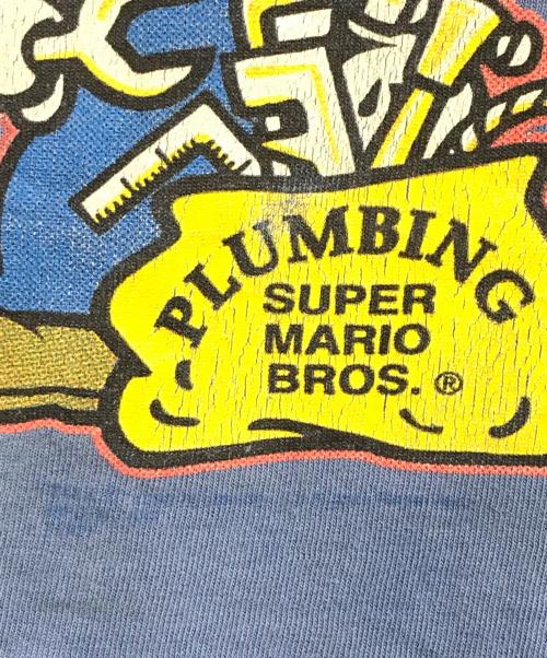VINTAGE（ヴィンテージ）VINTAGE (ヴィンテージ)  スーパーマリオブラザーズキャラクタープリントTシャツ ブルー サイズ:表記なしの古着・服飾アイテム