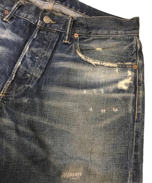 POLO RALPH LAUREN（ポロ・ラルフローレン）POLO RALPH LAUREN (ポロ・ラルフローレン) リペア加工デニムパンツ インディゴ サイズ:32/32の古着・服飾アイテム