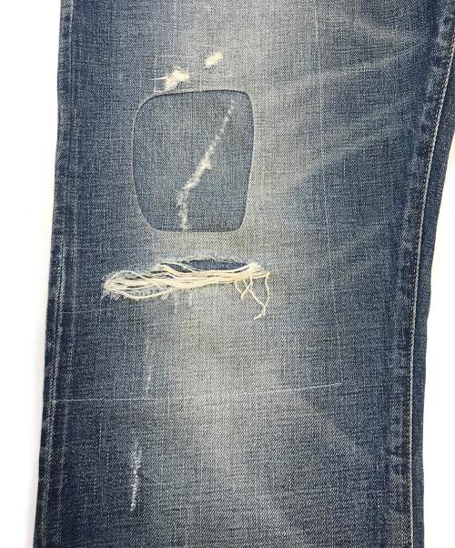 POLO RALPH LAUREN（ポロ・ラルフローレン）POLO RALPH LAUREN (ポロ・ラルフローレン) リペア加工デニムパンツ インディゴ サイズ:32/32の古着・服飾アイテム