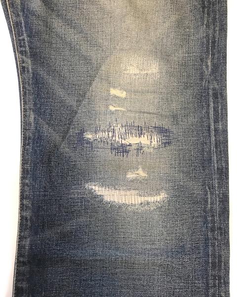 POLO RALPH LAUREN（ポロ・ラルフローレン）POLO RALPH LAUREN (ポロ・ラルフローレン) リペア加工デニムパンツ インディゴ サイズ:32/32の古着・服飾アイテム