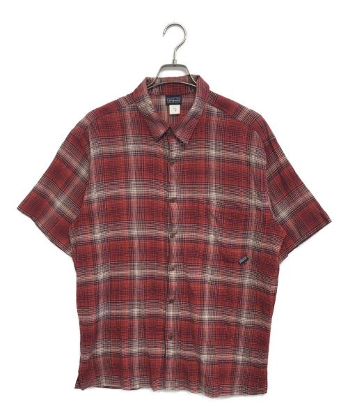 Patagonia（パタゴニア）Patagonia (パタゴニア) オーガニックコットンチェックシャツ レッド サイズ:Mの古着・服飾アイテム