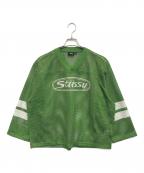 stussyステューシー）の古着「TRUCKER TEAM JERSEY」｜黄緑