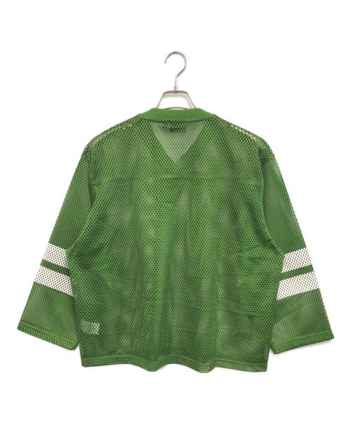 stussy（ステューシー）stussy (ステューシー) TRUCKER TEAM JERSEY 黄緑 サイズ:Mの古着・服飾アイテム