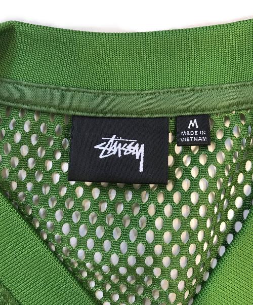 stussy（ステューシー）stussy (ステューシー) TRUCKER TEAM JERSEY 黄緑 サイズ:Mの古着・服飾アイテム