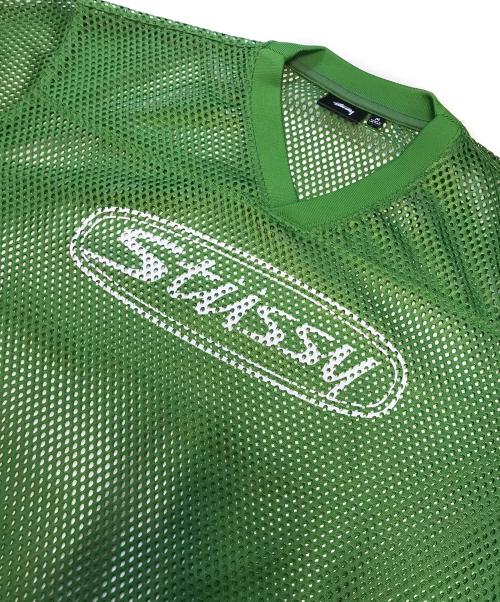 stussy（ステューシー）stussy (ステューシー) TRUCKER TEAM JERSEY 黄緑 サイズ:Mの古着・服飾アイテム
