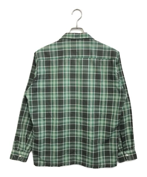 TOWN CRAFT（タウンクラフト）TOWN CRAFT (タウンクラフト) オープンカラーチェックシャツ グリーン サイズ:Mの古着・服飾アイテム