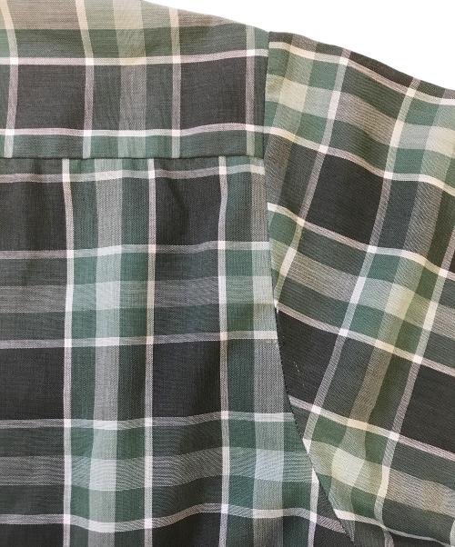 TOWN CRAFT（タウンクラフト）TOWN CRAFT (タウンクラフト) オープンカラーチェックシャツ グリーン サイズ:Mの古着・服飾アイテム