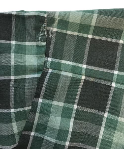 TOWN CRAFT（タウンクラフト）TOWN CRAFT (タウンクラフト) オープンカラーチェックシャツ グリーン サイズ:Mの古着・服飾アイテム