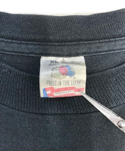 FRUIT OF THE LOOM（フルーツオブザルーム）FRUIT OF THE LOOM (フルーツオブザルーム) メッセージプリントTシャツ ブラック サイズ:XLの古着・服飾アイテム