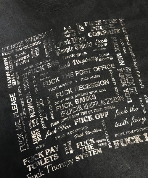 FRUIT OF THE LOOM（フルーツオブザルーム）FRUIT OF THE LOOM (フルーツオブザルーム) メッセージプリントTシャツ ブラック サイズ:XLの古着・服飾アイテム