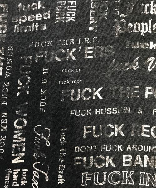 FRUIT OF THE LOOM（フルーツオブザルーム）FRUIT OF THE LOOM (フルーツオブザルーム) メッセージプリントTシャツ ブラック サイズ:XLの古着・服飾アイテム