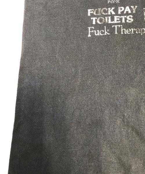 FRUIT OF THE LOOM（フルーツオブザルーム）FRUIT OF THE LOOM (フルーツオブザルーム) メッセージプリントTシャツ ブラック サイズ:XLの古着・服飾アイテム