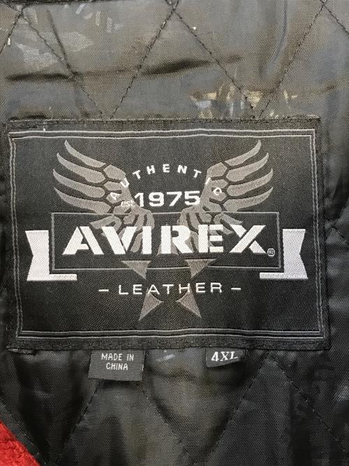 AVIREX（アヴィレックス）AVIREX (アヴィレックス) レザージャケット ブラック サイズ:4XLの古着・服飾アイテム