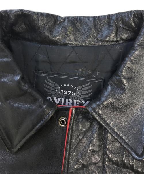 AVIREX（アヴィレックス）AVIREX (アヴィレックス) レザージャケット ブラック サイズ:4XLの古着・服飾アイテム