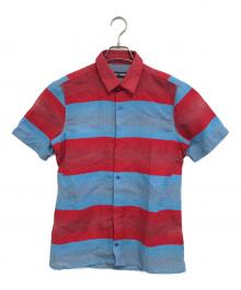 RAF SIMONS（ラフシモンズ）の古着「バイカラーS/Sシャツ」｜レッド×ブルー