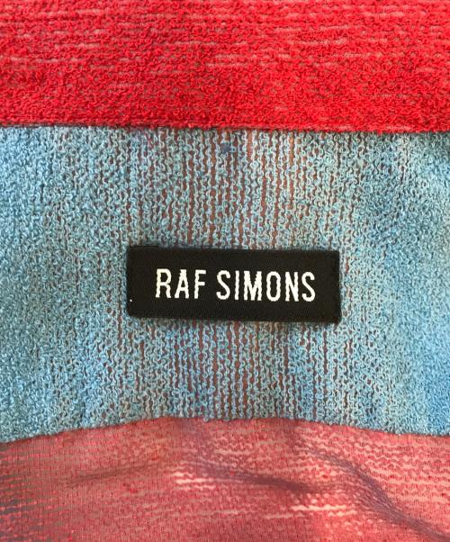 RAF SIMONS（ラフシモンズ）RAF SIMONS (ラフシモンズ) バイカラーS/Sシャツ レッド×ブルー サイズ:44の古着・服飾アイテム