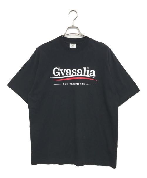 vetement（ヴェットモン）vetement (ヴェットモン) Gvasalia print Tee ブラック サイズ:XSの古着・服飾アイテム