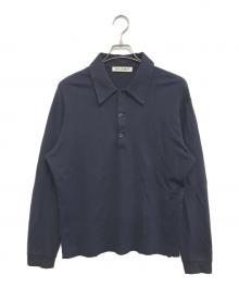 OUR LEGACY（アワーレガシー）の古着「ILE PIQUET 長袖ポロシャツ」｜ネイビー
