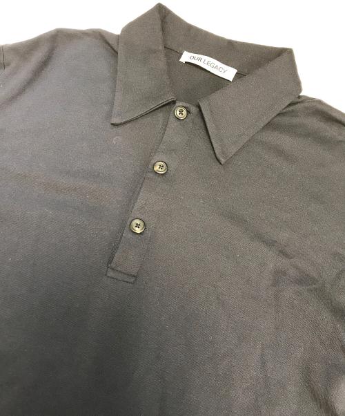 OUR LEGACY（アワーレガシー）OUR LEGACY (アワーレガシー) ILE PIQUET 長袖ポロシャツ ネイビー サイズ:48の古着・服飾アイテム