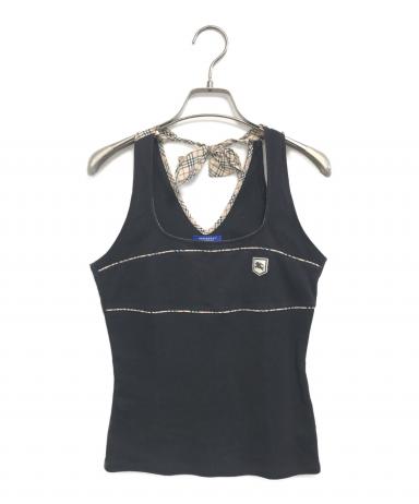 Burberry ブラック Vネックキャミソール 38サイズ 中古・古着通販】BURBERRY BLUE LABEL (バーバリー ブルー レーベル