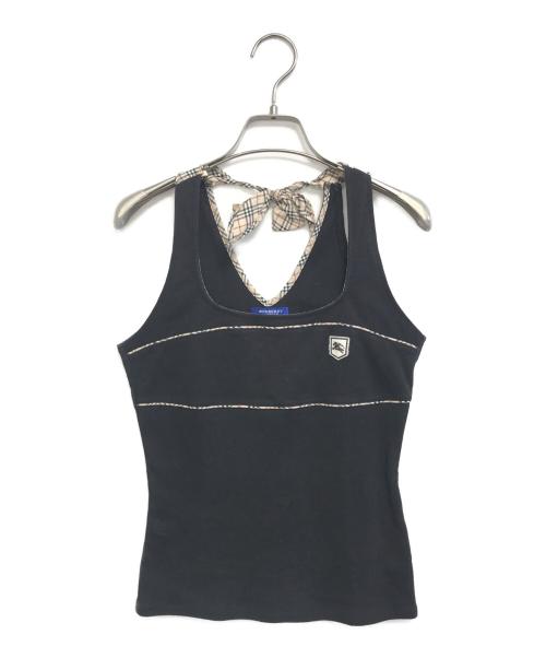 BURBERRY BLUE LABEL（バーバリー ブルー レーベル）BURBERRY BLUE LABEL (バーバリー ブルー レーベル) ホルターネックキャミソール ブラック サイズ:38の古着・服飾アイテム
