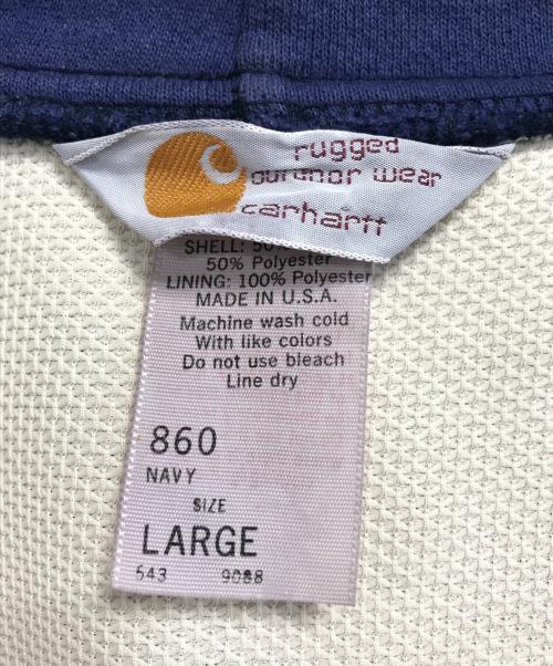 CarHartt（カーハート）CarHartt (カーハート) 裏サーマルジップパーカー ネイビー サイズ:Ｌの古着・服飾アイテム