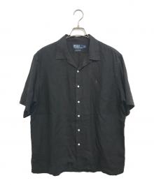 POLO RALPH LAUREN（ポロ・ラルフローレン）の古着「半袖オープンカラーシャツ」｜ブラック