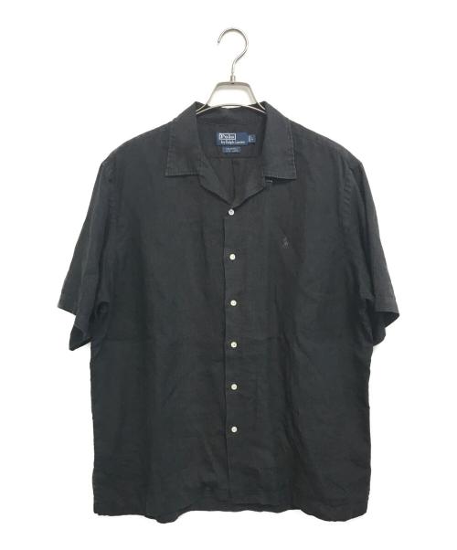 POLO RALPH LAUREN（ポロ・ラルフローレン）POLO RALPH LAUREN (ポロ・ラルフローレン) 半袖オープンカラーシャツ ブラック サイズ:Lの古着・服飾アイテム