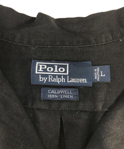 POLO RALPH LAUREN（ポロ・ラルフローレン）POLO RALPH LAUREN (ポロ・ラルフローレン) 半袖オープンカラーシャツ ブラック サイズ:Lの古着・服飾アイテム