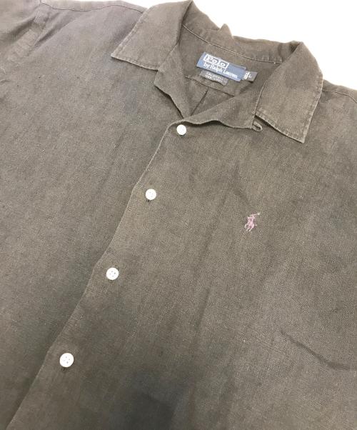 POLO RALPH LAUREN（ポロ・ラルフローレン）POLO RALPH LAUREN (ポロ・ラルフローレン) 半袖オープンカラーシャツ ブラック サイズ:Lの古着・服飾アイテム