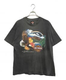 モーターサイクルTシャツ（モーターサイクルTシャツ）の古着「90s HARLEY-DAVIDSON(ハーレーダビッドソン) モーターサイクルTシャツ」｜グレー
