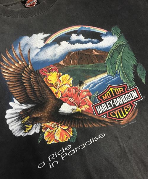 モーターサイクルTシャツ（モーターサイクルTシャツ）モーターサイクルTシャツ (モーターサイクルTシャツ) 90s HARLEY-DAVIDSON(ハーレーダビッドソン) モーターサイクルTシャツ グレー サイズ:XLの古着・服飾アイテム