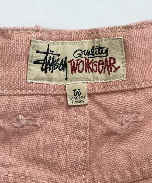 stussy（ステューシー）stussy (ステューシー) ダブルニーペインターパンツ ピンク サイズ:SIZE 36の古着・服飾アイテム