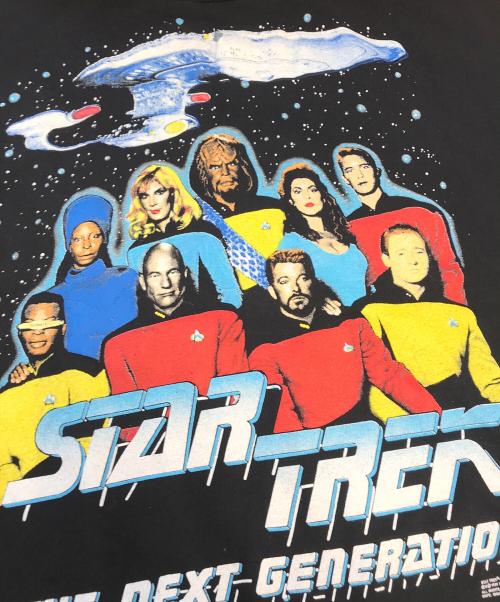 ムービーTシャツ（ムービーTシャツ）ムービーTシャツ (ムービーTシャツ) 90s STAR TREK(スタートレック) ムービーＴシャツ ブラック サイズ:LARGEの古着・服飾アイテム