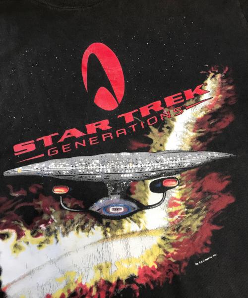 ムービーTシャツ（ムービーTシャツ）ムービーTシャツ (ムービーTシャツ) 90s STAR TREK(スタートレック) ムービーＴシャツ ブラック サイズ:X‐LARGEの古着・服飾アイテム
