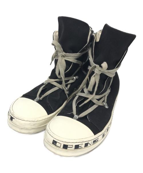RICK OWENS DRKSHDW（リックオウエンス ダークシャドウ）RICK OWENS DRKSHDW (リックオウエンス ダークシャドウ) ハイカットスニーカー ブラック サイズ:SIZE 41の古着・服飾アイテム